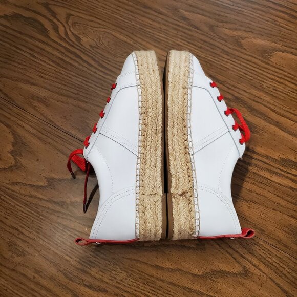 SAM EDELMAN espadrille Carleigh platform sneakers with red shoe laces- Size 11 - Picture 6 of 11